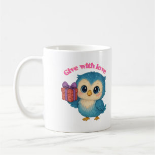 Cadeau met liefde - Schattigee uil met Cadeau Koffiemok