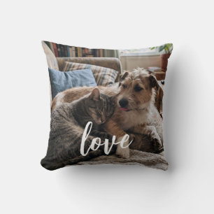 Cadeau met liefdevolle foto kussen