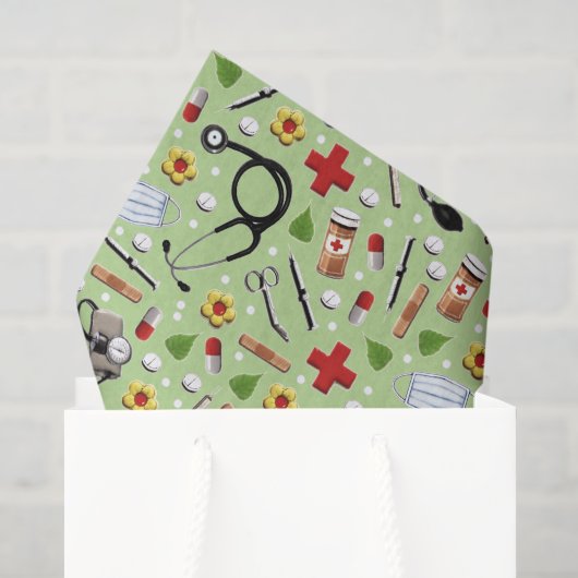Cadeau met medisch thema tissuepapier (Cadeauzakje)