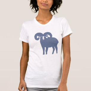 Cadeau met sterrenbeeld Ram in vette blauwe kleur T-shirt