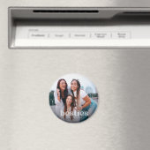 Cadeau met trendy typografie foto voor beste vrien magneet (Insitu (Vaatwasser))