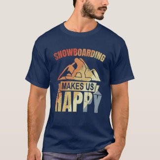 Cadeau met vintage sneeuwboard citaat t-shirt