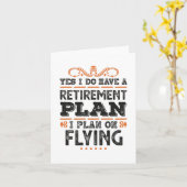 Cadeau met vliegplan voor pensioen Funny Kaart (Gele Bloem)