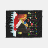 Cadeau met zwarte kat voor mijn kerstmis fleece deken (Voorkant (Horizontaal))