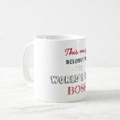 Cadeau Minimalistische Beste Baas Koffiemok (Voorkant links)