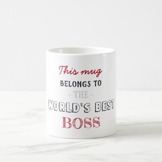Cadeau Minimalistische Beste Baas Koffiemok (Center)