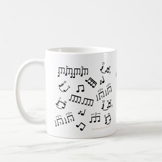 Cadeau-Mok Drums Musical Notes Koffiemok (Links)