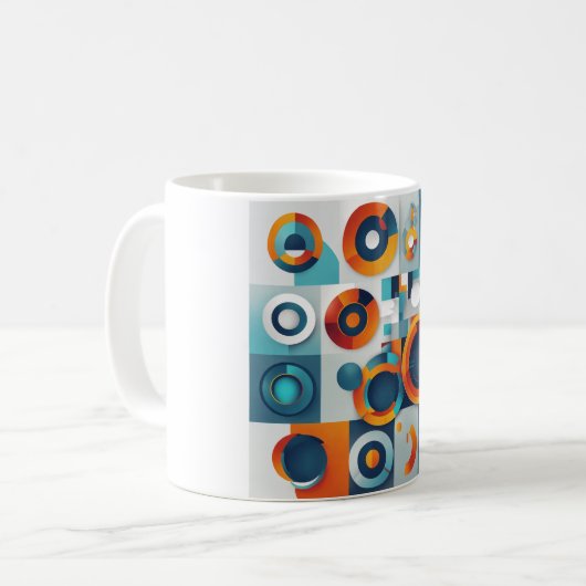 Cadeau mok met de wereld erin (Voorkant links)