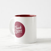 Cadeau Mok met Lettertype voor Vrachtwagenchauffeu (Voorkant links)