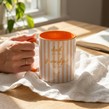 Cadeau mok voor aankondiging vader aan opa