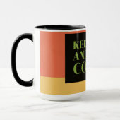 Cadeau mok voor koffieliefhebbers – Blijf kalm en (Links)