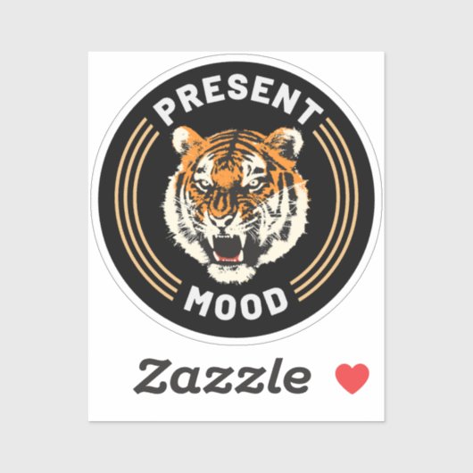 Cadeau Mood Angry Tiger Sticker (Vel)