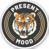 Cadeau Mood Angry Tiger Sticker (Voorkant)