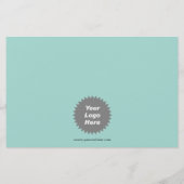 Cadeau nieuwe luxe producten elegant blauwgroen ui flyer (Achterkant)