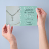 Cadeau nieuwe luxe producten elegant blauwgroen ui flyer (Hand)