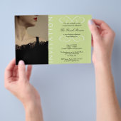 Cadeau nieuwe luxeproduct elegant mint-uitnodiging flyer (Hand)