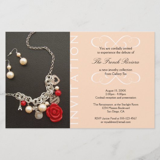 Cadeau nieuwe luxeproduct elegant roze uitnodiging flyer (Voorkant)