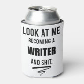 Cadeau nieuwe schrijver Afstuderen Shirt auteur Blikjeskoeler (Blikje Voorkant)