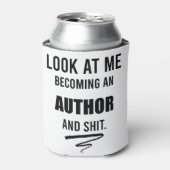 Cadeau nieuwe schrijver Funny Author School Afstud Blikjeskoeler (Blikje Voorkant)