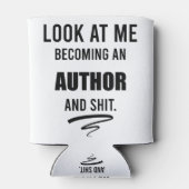 Cadeau nieuwe schrijver Funny Author School Afstud Blikjeskoeler (Achterkant)