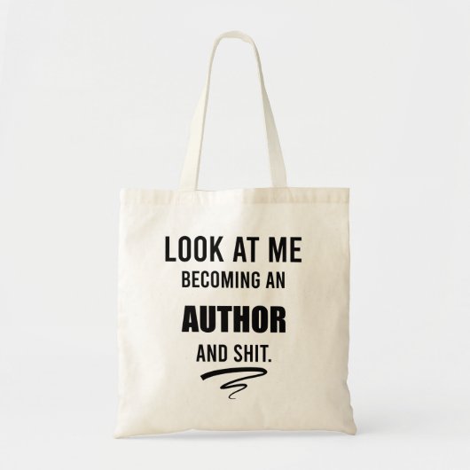 Cadeau nieuwe schrijver Funny Author School Afstud Tote Bag (Voorkant)