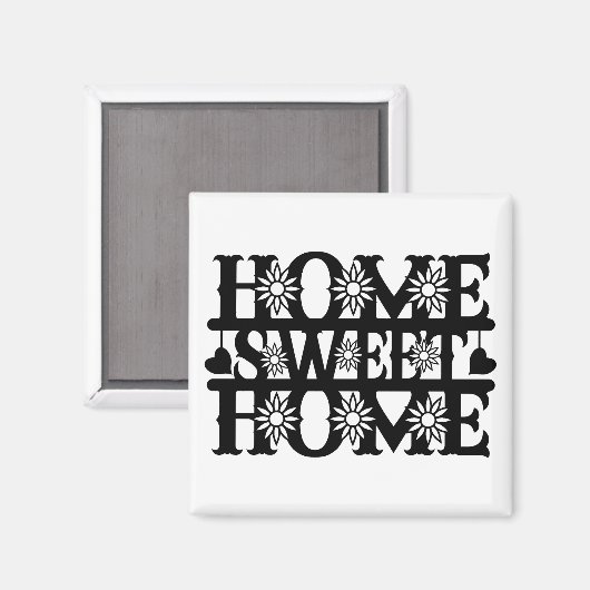 Cadeau Nieuwe Woning - Thuis, Zoete Thuis Magneet (Voorkant / Achterkant)