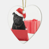 Cadeau of geschenk van zwarte doornhaai keramisch ornament (Links)