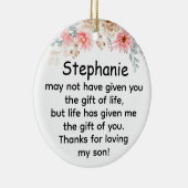 Cadeau of Life Keramisch Ornament (Rechts)