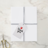 Cadeau of Zakelijke Label Rode Waterverf Hart Cadeaulabel (Met Touw)