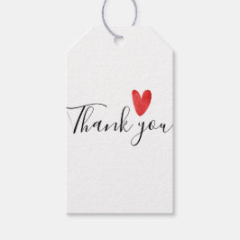 Cadeau of Zakelijke Label Rode Waterverf Hart Cadeaulabel