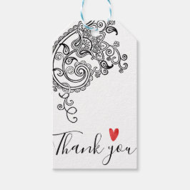 Cadeau of Zakelijke Label Rode Waterverf Hart Cadeaulabel