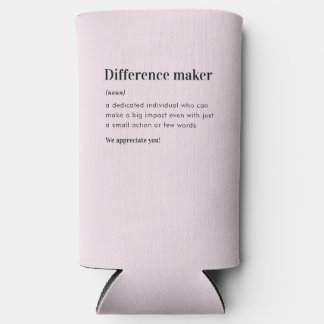 Cadeau om waardering te tonen voor verschilmakers seltzer blikjeskoeler