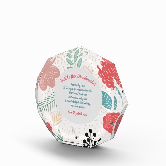 CADEAU - Oma-gedichten van kleinkinderen - MAATWER Fotoblokken (Rechts)