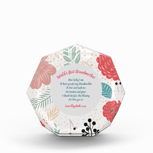 CADEAU - Oma-gedichten van kleinkinderen - MAATWER Fotoblokken (Voorkant)