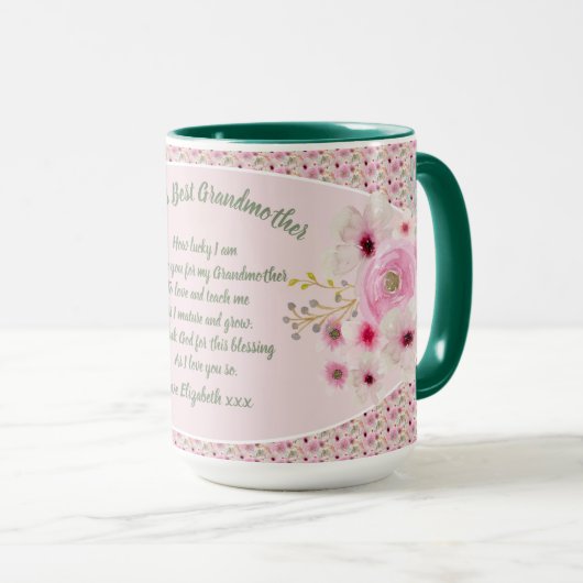 CADEAU - Oma-gedichten van kleinkinderen - MAATWER Mok (Voorkant rechts)