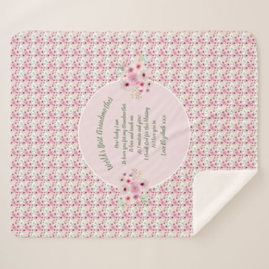 CADEAU - Oma-gedichten van kleinkinderen - MAATWER Sherpa Deken (Voorkant (horizontaal))