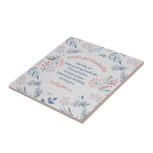 CADEAU - Oma Gedichten Van Kleinkinderen - MAATWER Tegeltje (Zijkant)