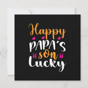 Cadeau papa Gelukkige papa's zoon geluk Kaart