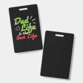 Cadeau papa vadersleven is het beste leven badge (Voor- en achterkant)