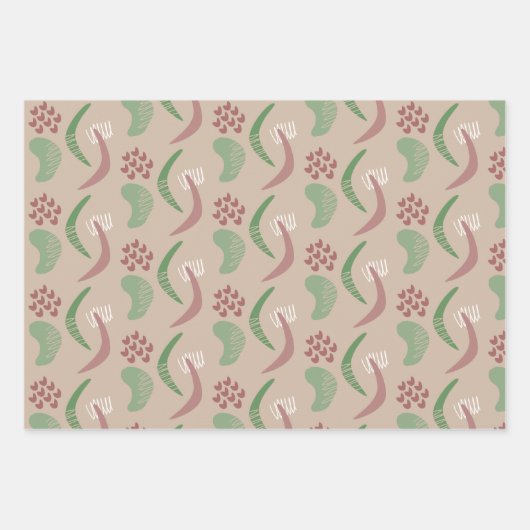 cadeau papier abstracte vormen inpakpapier vel (Voorkant 3)