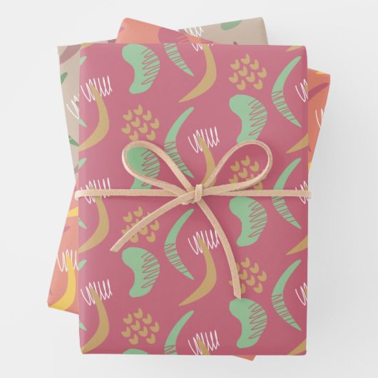 cadeau papier abstracte vormen inpakpapier vel (In situ)