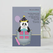 Cadeau Pocket Panda - uitnodiging van de Birthday  (Staand voorkant)