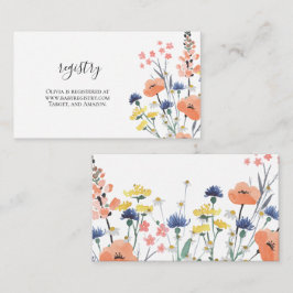 Cadeau registratie bijlage auto voor wilde bloemen