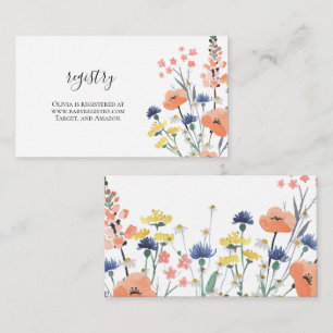 Cadeau registratie bijlage auto voor wilde bloemen