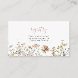 Cadeau registratie bijlage auto voor wilde bloemen