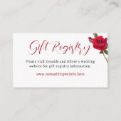 Cadeau Registry Trouwwebsite Kleine behuizing Kaar Informatiekaartje (Voorkant)