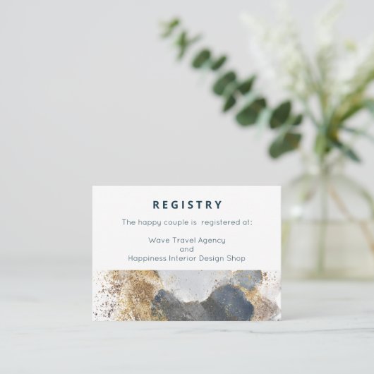 Cadeau Registry voor het wensen van een goede brui Informatiekaartje (Staand voorkant)