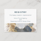 Cadeau Registry voor het wensen van een goede brui Informatiekaartje (Voorkant)