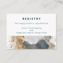 Cadeau Registry voor het wensen van een goede brui Informatiekaartje