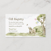 Cadeau Registry wacht nauwelijks op Baby shower QR Informatiekaartje (Voorkant)